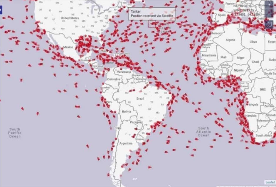 Tankers Stranded Around the World